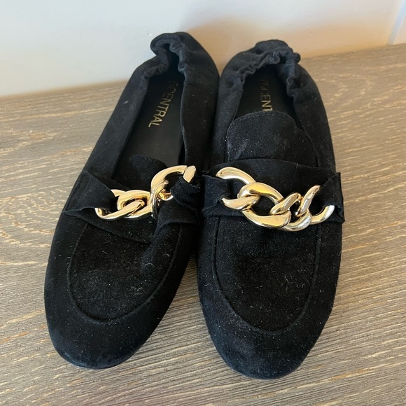 275 Central Black Suede Claudia Slip On Ballet Loafers - Picture 3 of 8